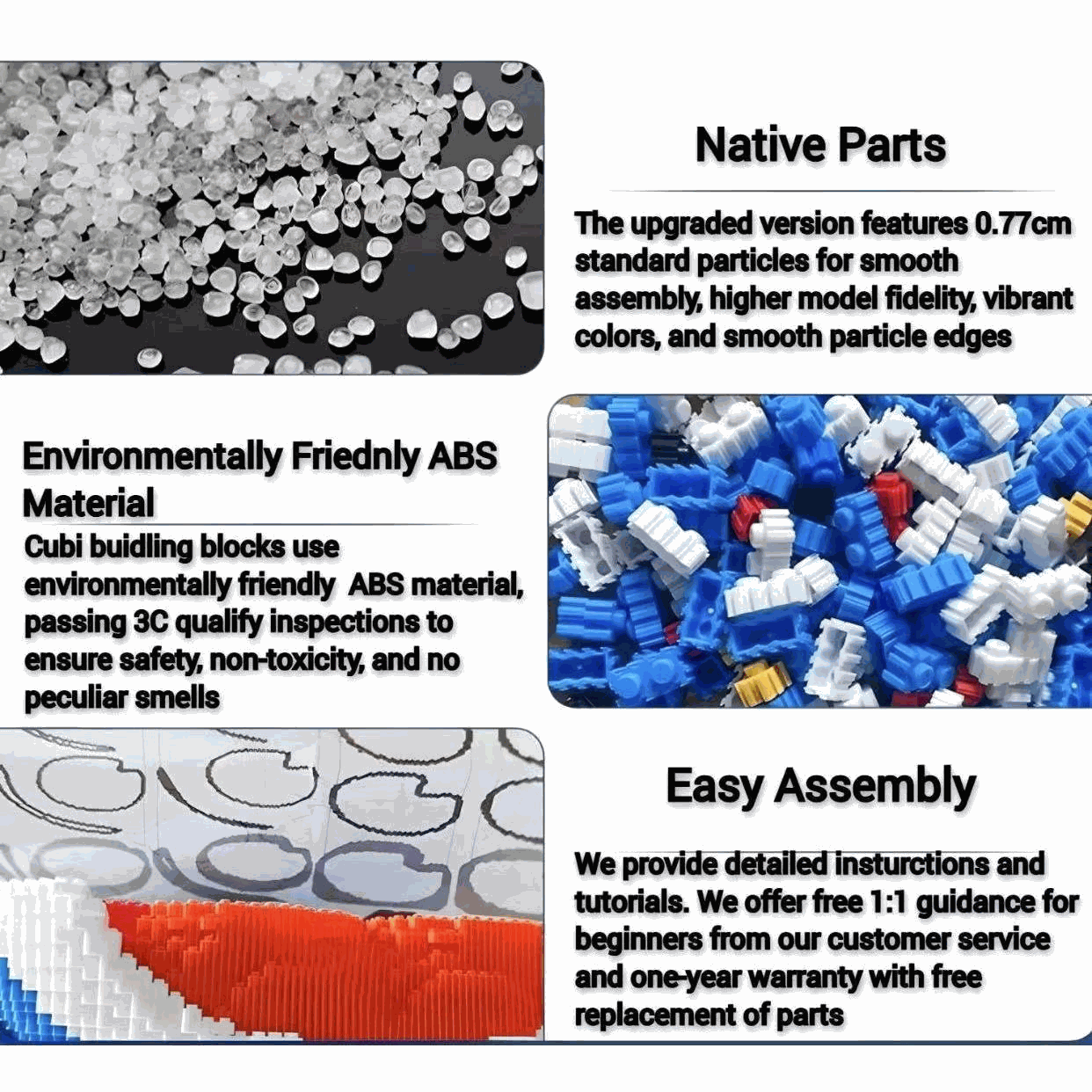 YaoYaoPlay Hubo Seal Large Bear Plastic Building Blocks