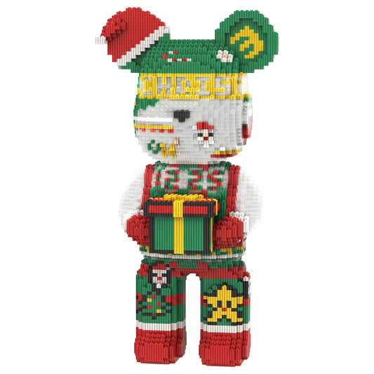 YaoYaoPlay Christmas Eve Bear Medium Building Block Set