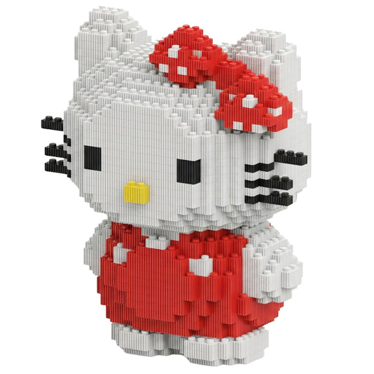 YaoYaoPlay White Cat Mini Building Block Set