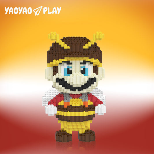 YaoYaoPlay Bee Mario Mini Building Block Set