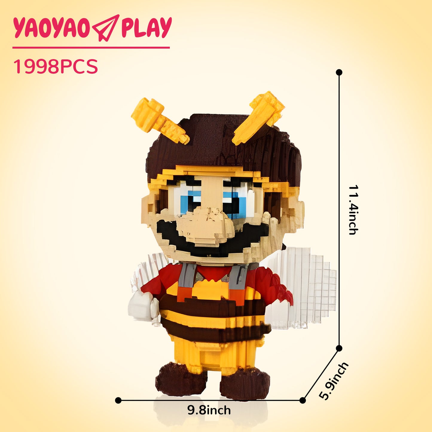YaoYaoPlay Bee Mario Mini Building Block Set