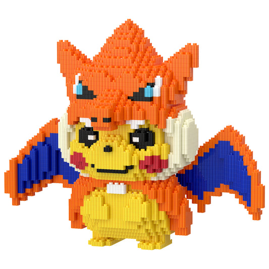 YaoYaoPlay Pikachu Charizard Cosplay Mini Building Block Set