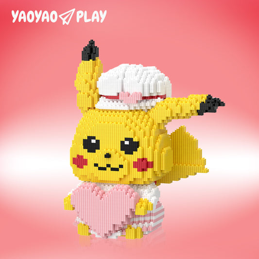 YaoYaoPlay Pikachu with Heart Mini Building Block Set