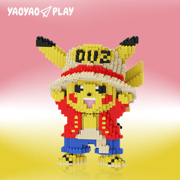 YaoYaoPlay Pirate Pikachu Mini Building Block Set