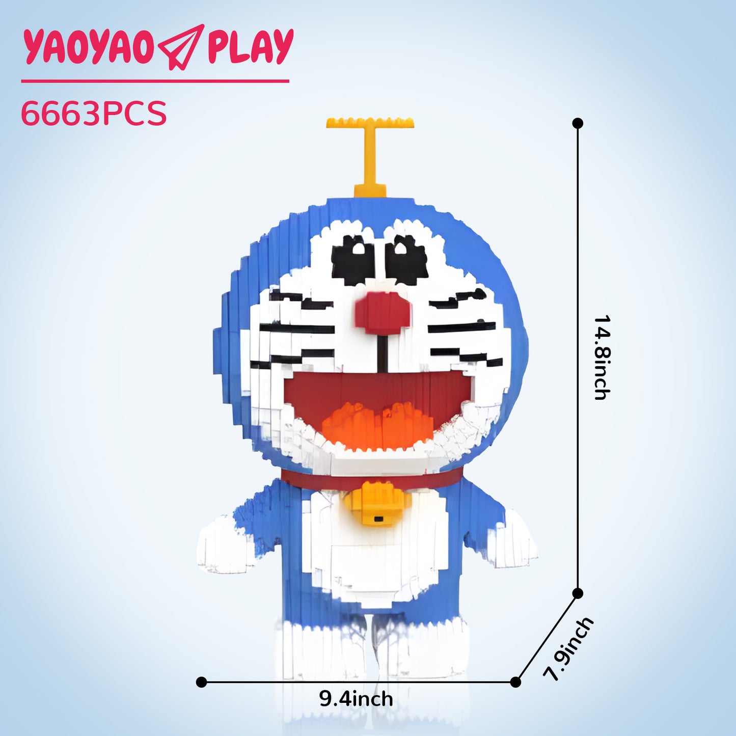 YaoYaoPlay Bamboo Copter Cat Building Block Set