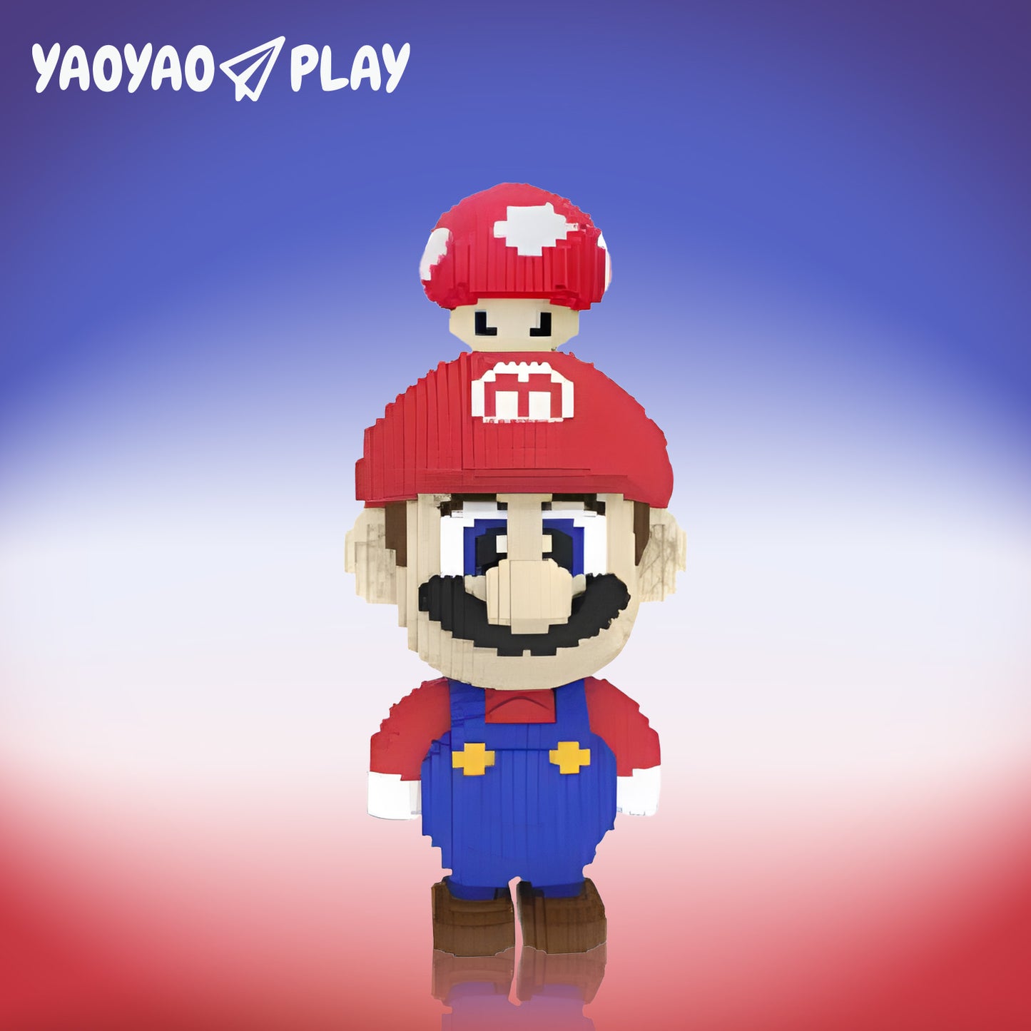 YaoYaoPlay Mushroom Red Mario Building Block Set