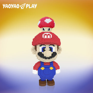 YaoYaoPlay Mushroom Red Mario Building Block Set