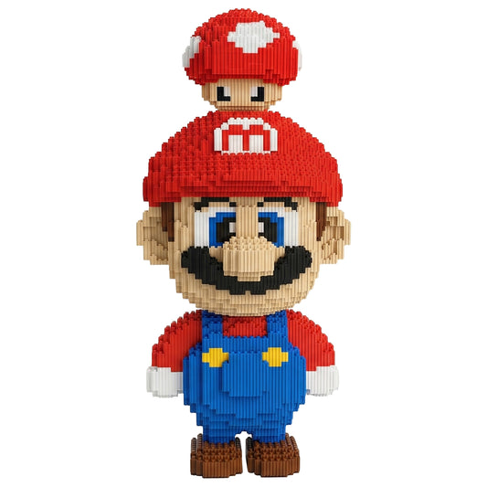 YaoYaoPlay Mushroom Red Mario Building Block Set