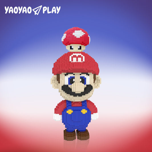 YaoYaoPlay Mushroom Red Mario Building Block Set