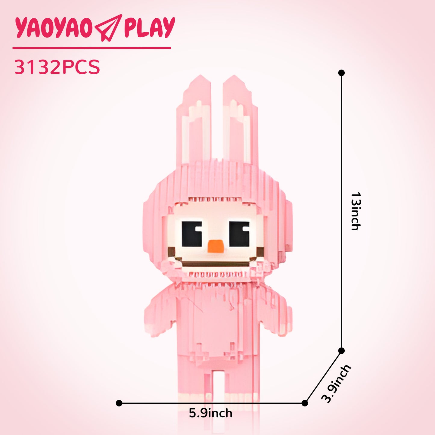 YaoYaoPlay Mischief Bunny Building Block Set