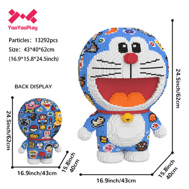 YaoYaoPlay Sticker Robot Cat Building Block Set