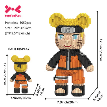 YaoYaoPlay TK Naruto Medium Bear Building Block Set