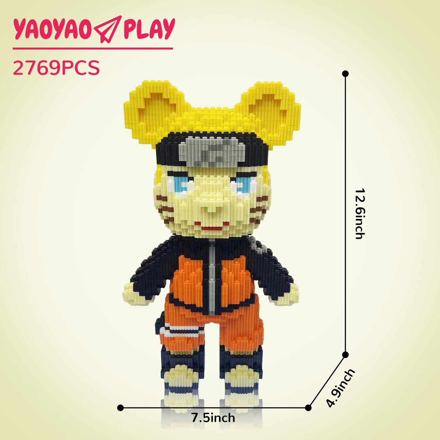 YaoYaoPlay TK Naruto Medium Bear Building Block Set