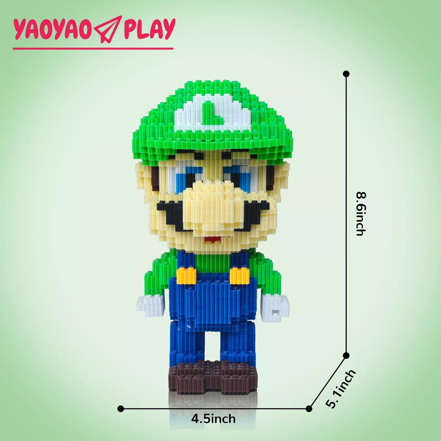 YaoYaoPlay Green Yoshi Building Block Set
