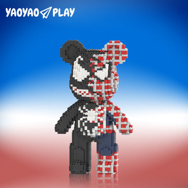 YaoYaoPlay Small Spider Bear Building Block Set
