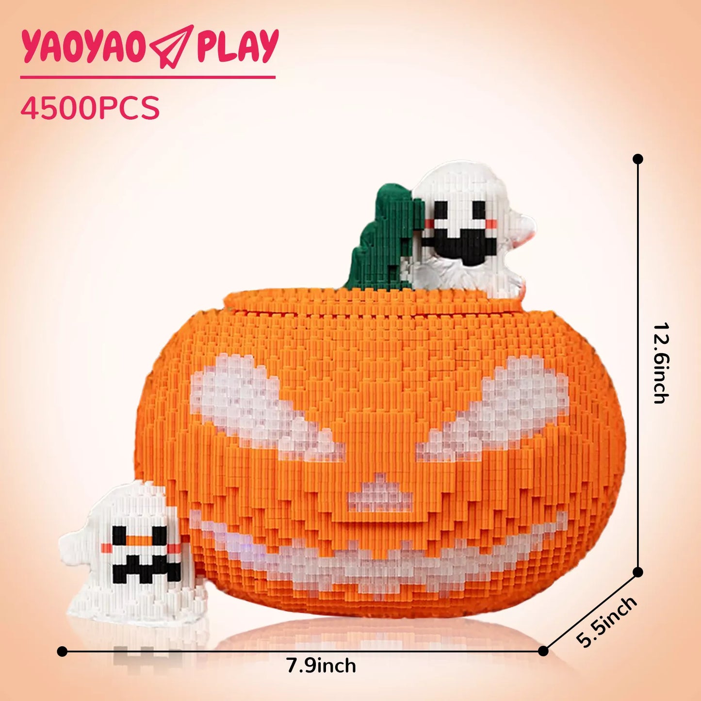 YaoYaoPlay Halloween Pumpkin Building Block Set