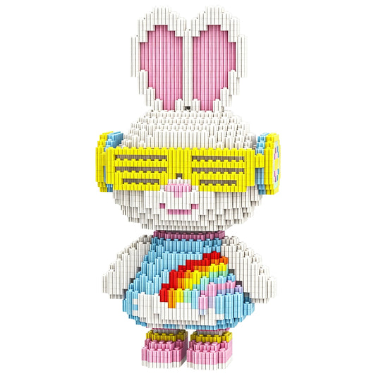 YaoYaoPlay Momo Rainbow Bunny Building Block Set