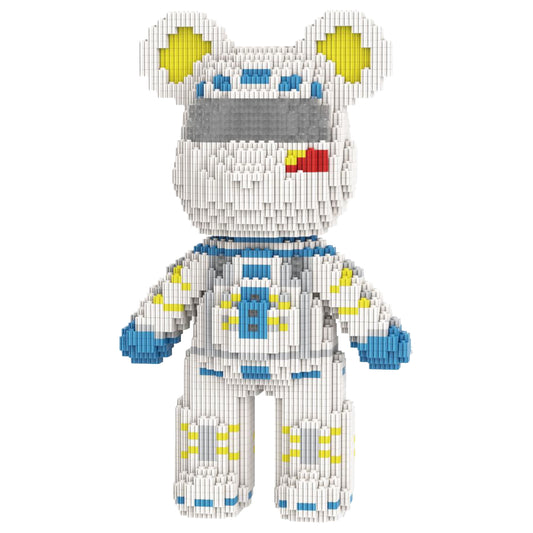 YaoYaoPlay Male Astronaut Medium Bear Building Block Set