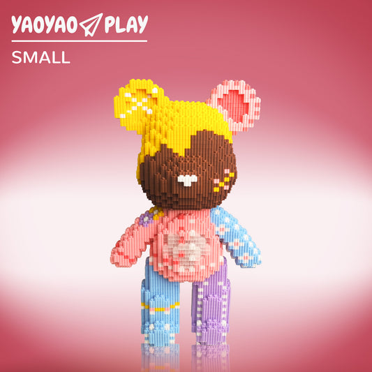YaoYaoPlay Candy Girl Medium Bear Building Blocks