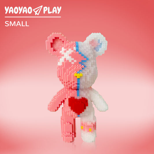 YaoYaoPlay Love Crush Medium Bear Building Blocks
