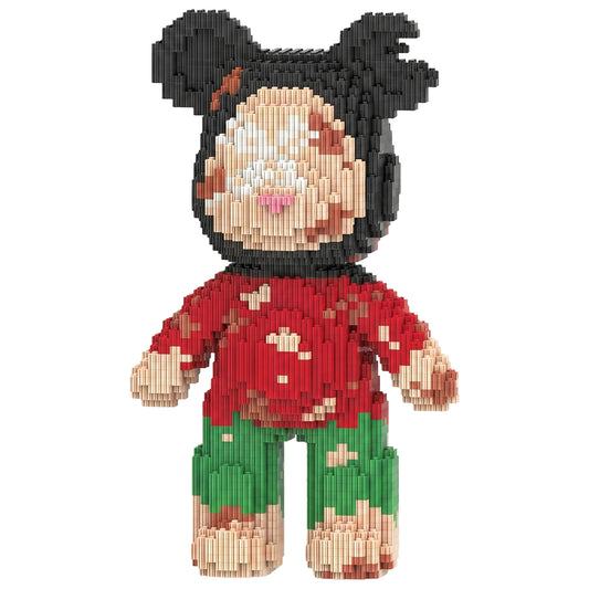 YaoYaoPlay Ugly Sweatshirt Christmas Bear Building Block Set
