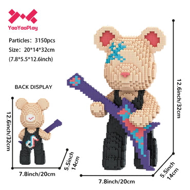 YaoYaoPlay Little DY Notes Medium Bear Building Blocks