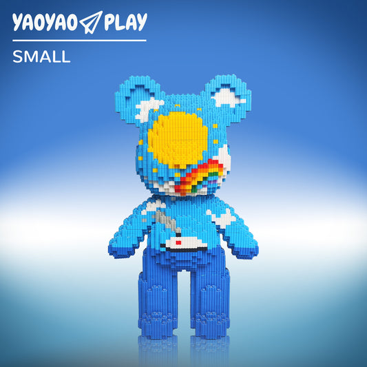 YaoYaoPlay Day & Night Sky Medium Bear Building Blocks
