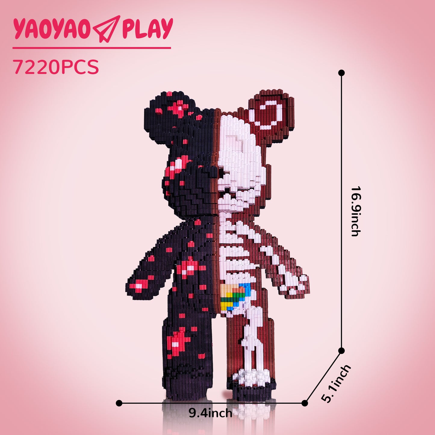 YaoYaoPlay Large Party Bear Building Block Set