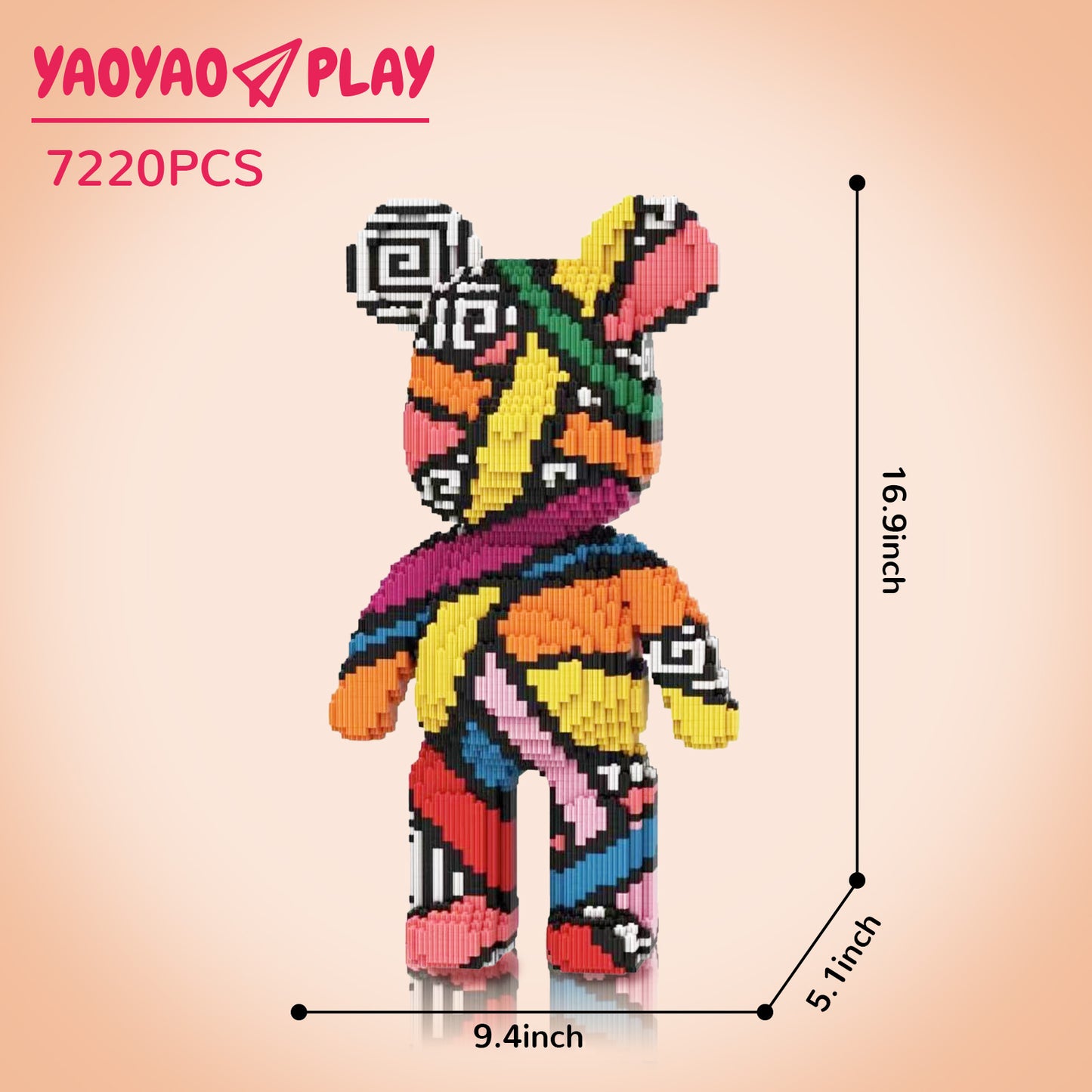 YaoYaoPlay Hubo Seal Large Bear Plastic Building Blocks