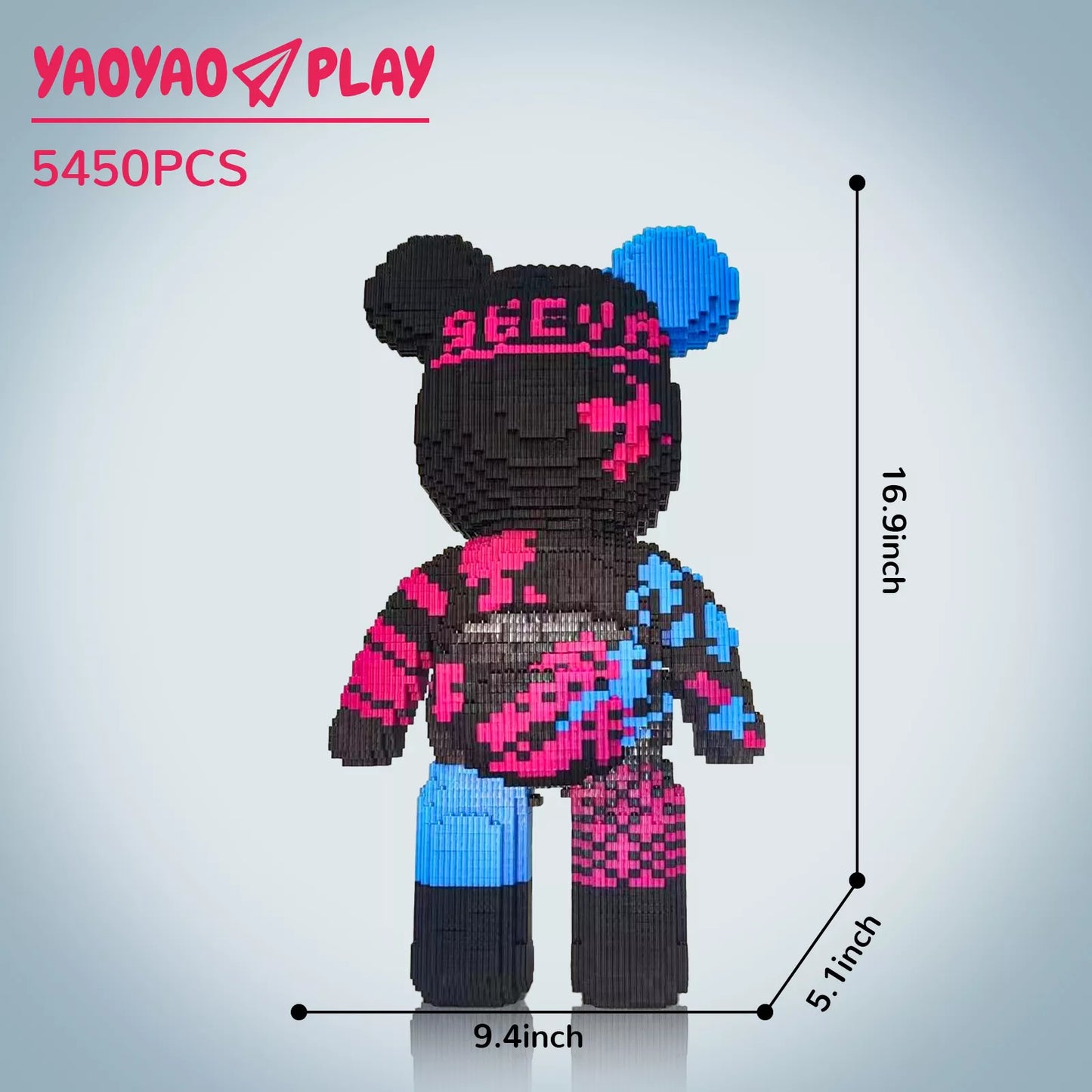 YaoYaoPlay Large Jinx Battle Bear Building Block Set