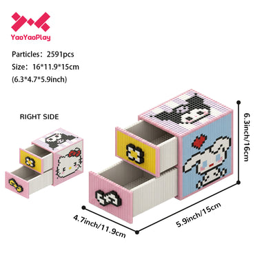 YaoYaoPlay Sanrio Drawer Series Mini Building Block Set