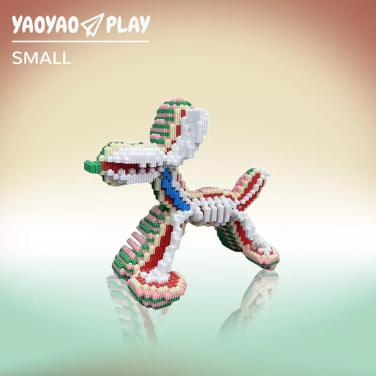 YaoYaoPlay Rainbow Bubble Dog Half-Dissected Building Block Set