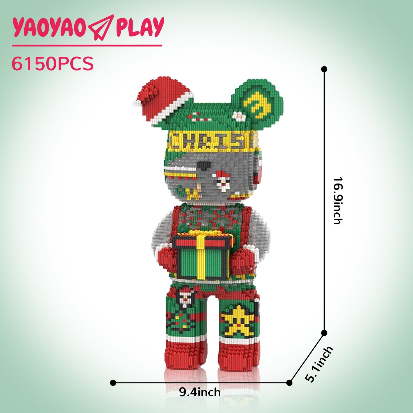 YaoYaoPlay Christmas Eve Bear Large Building Block Set