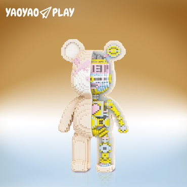 YaoYaoPlay Large Mechanical Bear Building Block Set