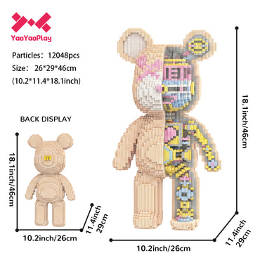 YaoYaoPlay Large Mechanical Bear Building Block Set