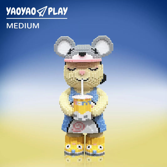 YaoYaoPlay Summer Boba Large Bear Building Block Set