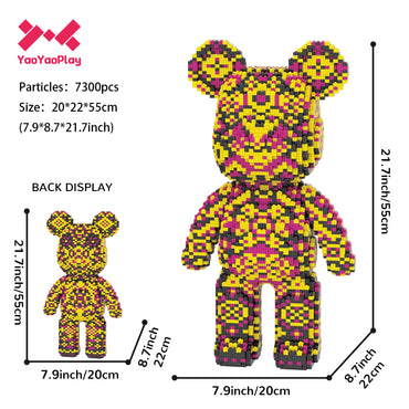 YaoYaoPlay Mandala Large Bear Plastic Building Blocks