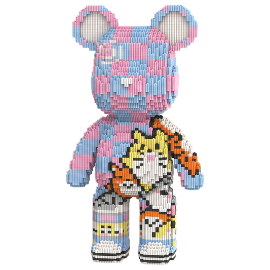 YaoYaoPlay Totoro Graffiti Large Bear Building Block Set