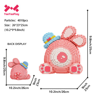 YaoYaoPlay Hat Trick Bear Small Building Block Set