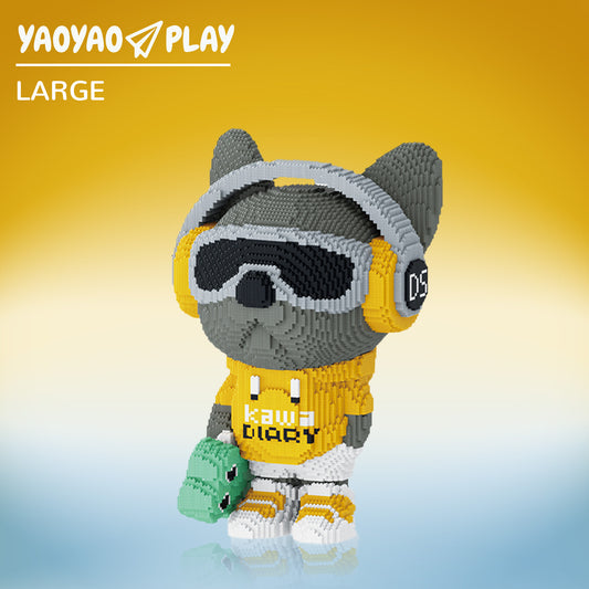YaoYaoPlay Speaker Bear Plastic Building Blocks