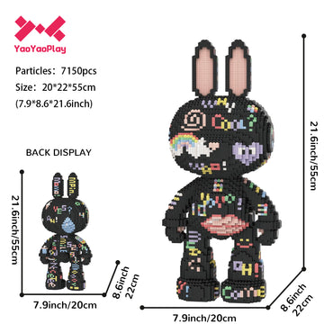 YaoYaoPlay Freestyle Graffiti Bunny Building Blocks
