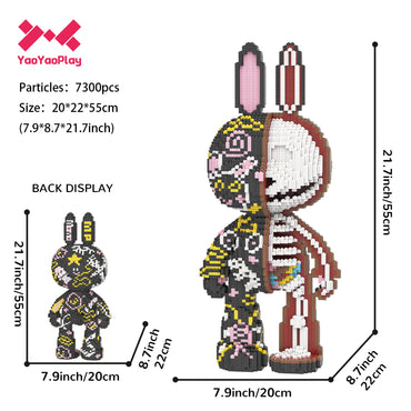 YaoYaoPlay Half Anatomy Graffiti Bunny Blocks