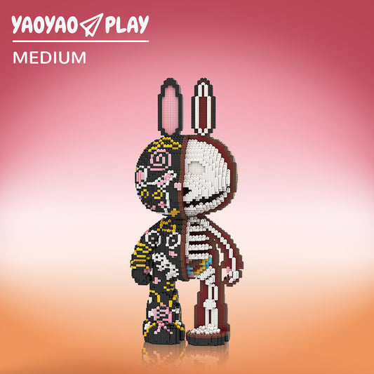 YaoYaoPlay Half Anatomy Graffiti Bunny Blocks