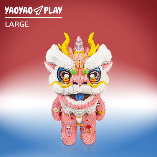 YaoYaoPlay Cute Dragon King Suanni Building Blocks