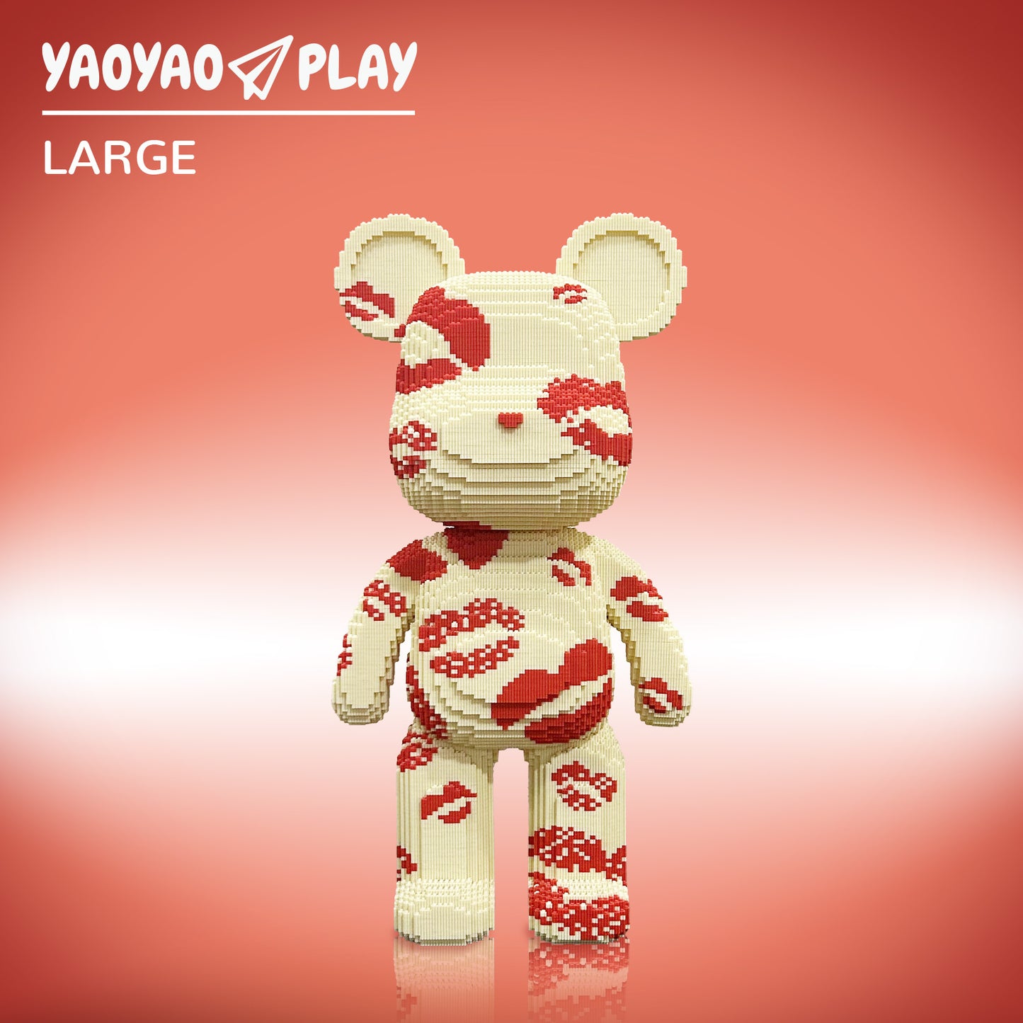YaoYaoPlay Kissy Huggy Big Bear Plastic Building Blocks