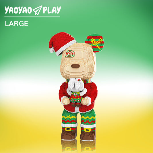 YaoYaoPlay Christmas Hug Large Bear Building Block Set