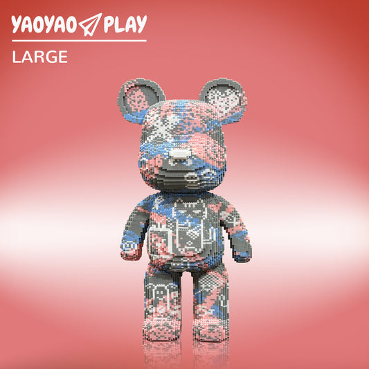 YaoYaoPlay Chalk Boy Big Bear Building Blocks