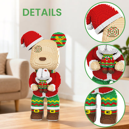 YaoYaoPlay Christmas Hug Large Bear Building Block Set