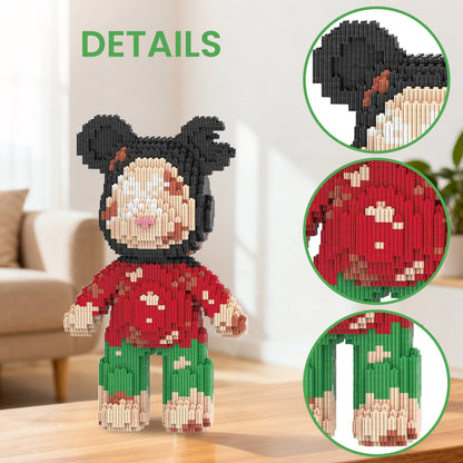 YaoYaoPlay Ugly Sweatshirt Christmas Bear Building Block Set