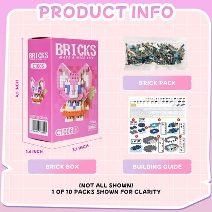 YaoYaoPlay Sanrio & Disney Mini Brick Figure Set – 10 Pack